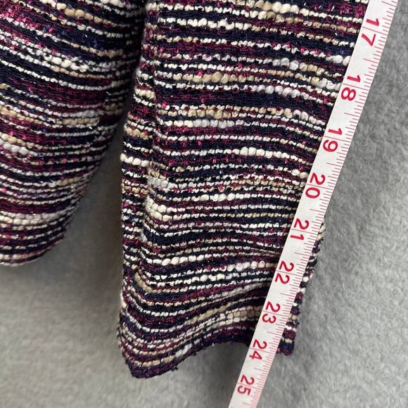 Elie Tahari Tweed Double Breasted Blazer Multi Color Burgundy Tailored SZ 8 NWT - Picture 7 of 11